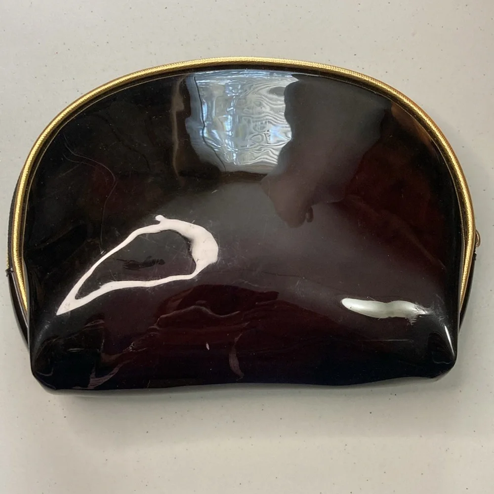 Juicy Couture Black Vinyl Cosmetic Case EXCELLENT CONDITION